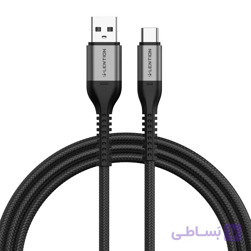 کابل شارژ و دیتا LENTION USB-A سریNON-SLIP مدل ACT-27W — تصویر 1