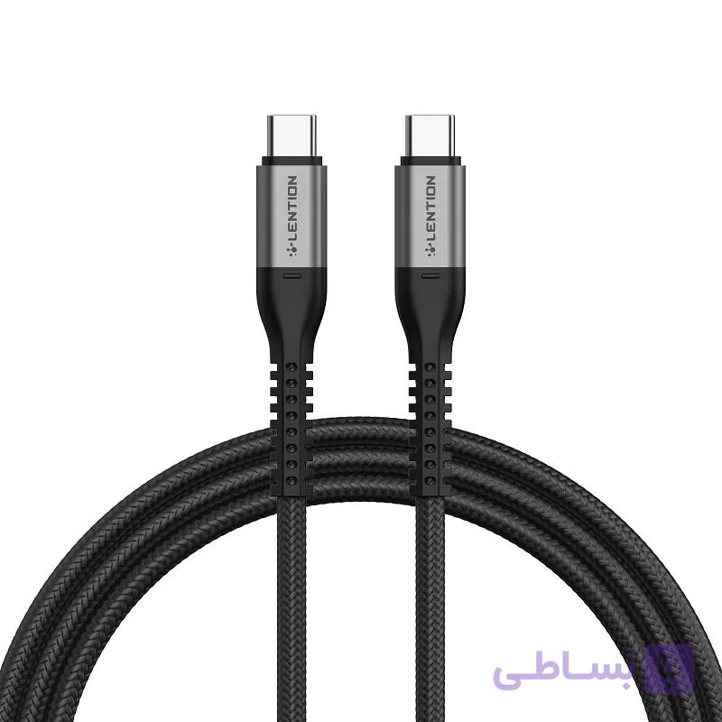 کابل شارژ و دیتا LENTION USB-C سریNON-SLIP مدل CCT-100W — تصویر 1