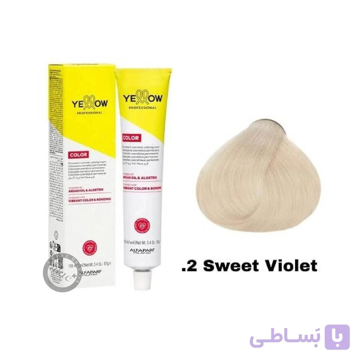 آلفا پرف یلو ALFAPARF YELLOW PROFESSIONAL رنگ مو شماره 2. تونر بنفش شیرین 100 میل