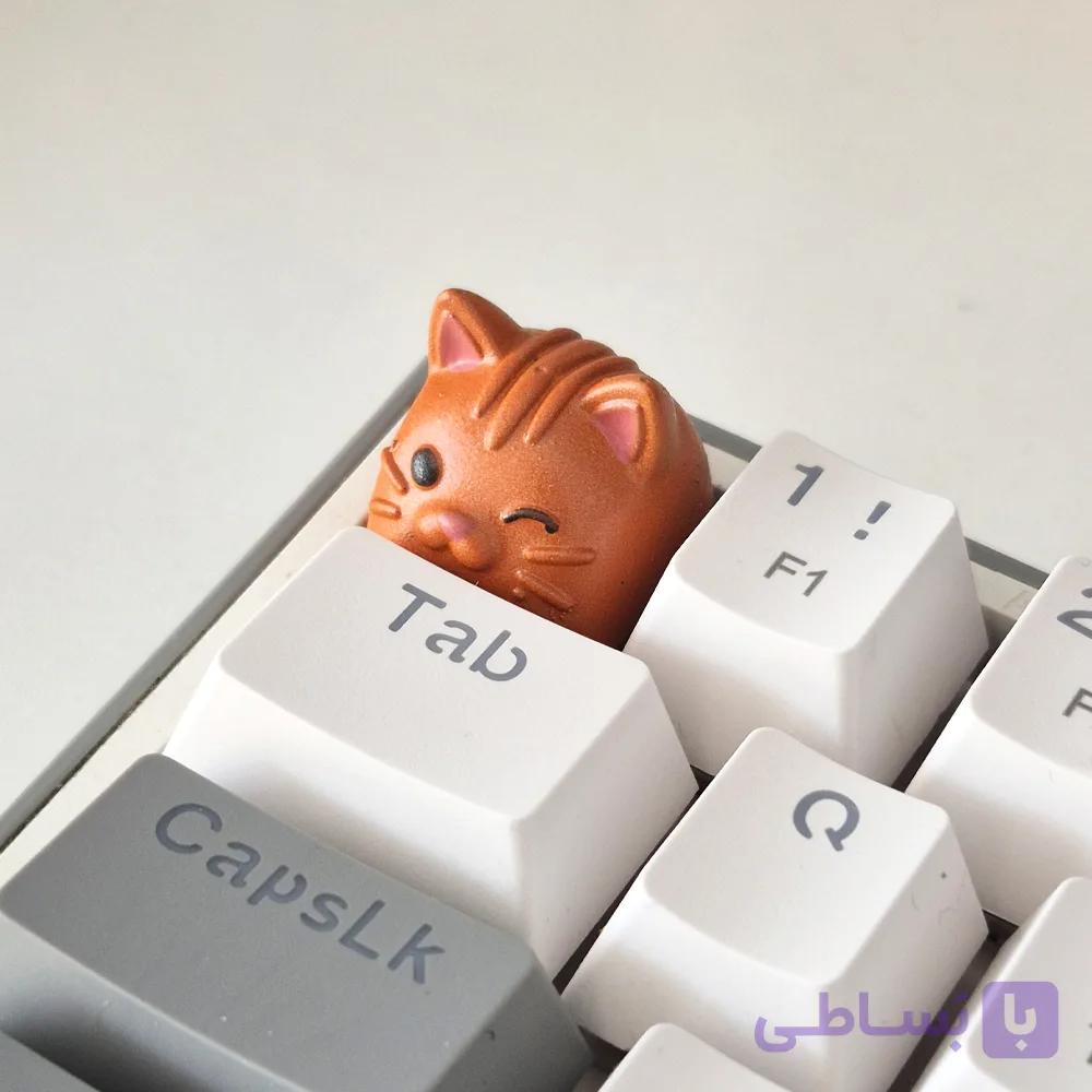 کی کپ Keycap فانتزی کاستوم مدل گربه نارنجی 101 — تصویر 1