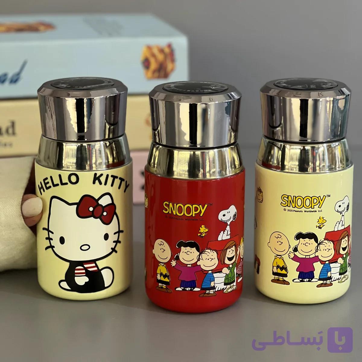 مینی تراول ماگ اسنوپی و کیتی درجه دار -کد 0495 — تصویر 1