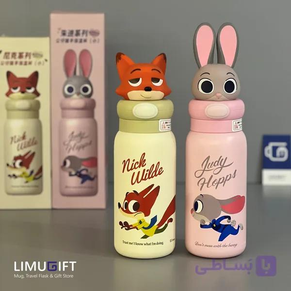 فلاسک فانتزی دیزنی اصل زوتوپیا درب عروسکی 400 میل (zootopia disney)- کد 0412 — تصویر 1