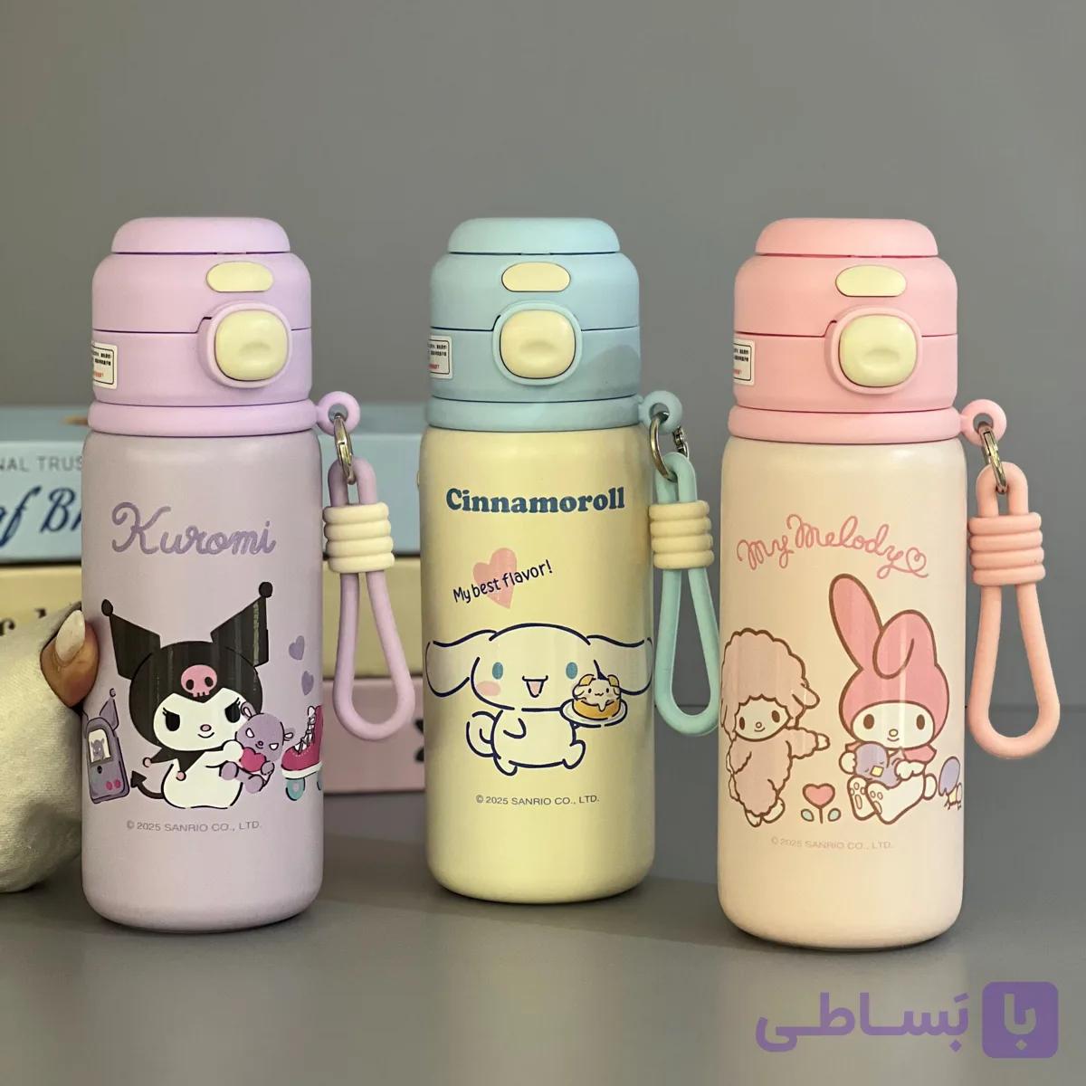 تراول ماگ فانتزی کرومی، ملودی و سینامورول دوحالته برند Sanrio کد 0496 — تصویر 1