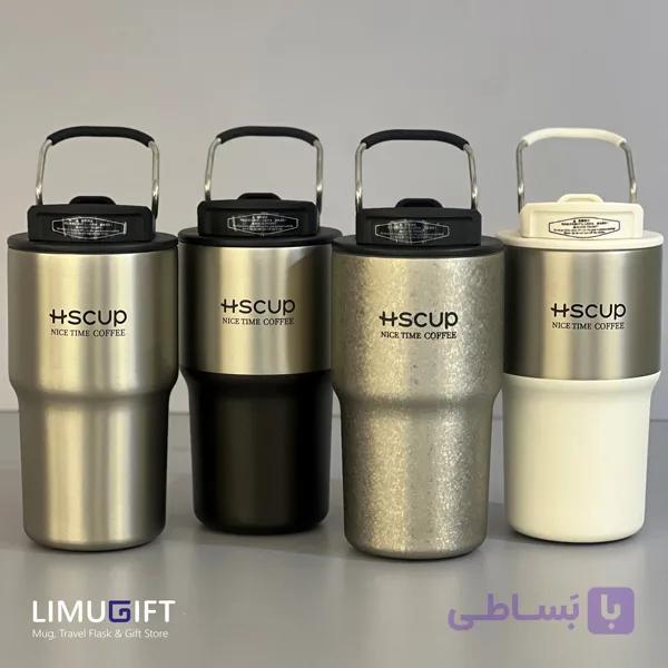 تراول ماگ دوحالته HSCUP دسته دار 550 میل- کد 0408 — تصویر 1