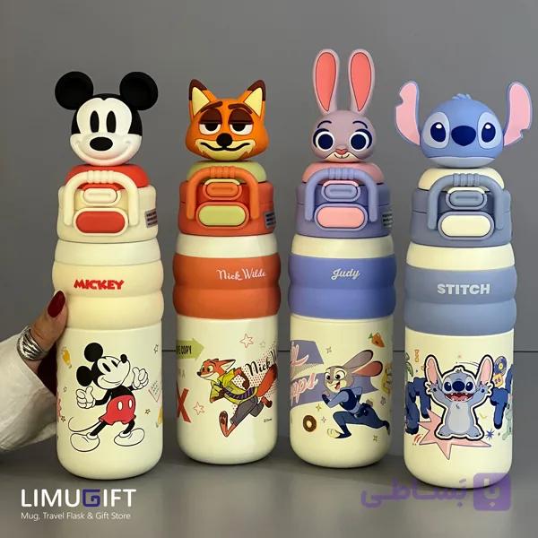 تراول ماگ فانتزی دیزنی اورجینال طرح استیچ و زوتوپیا و میکی موس 480 میل (Zootopia)- کد 0419 — تصویر 1