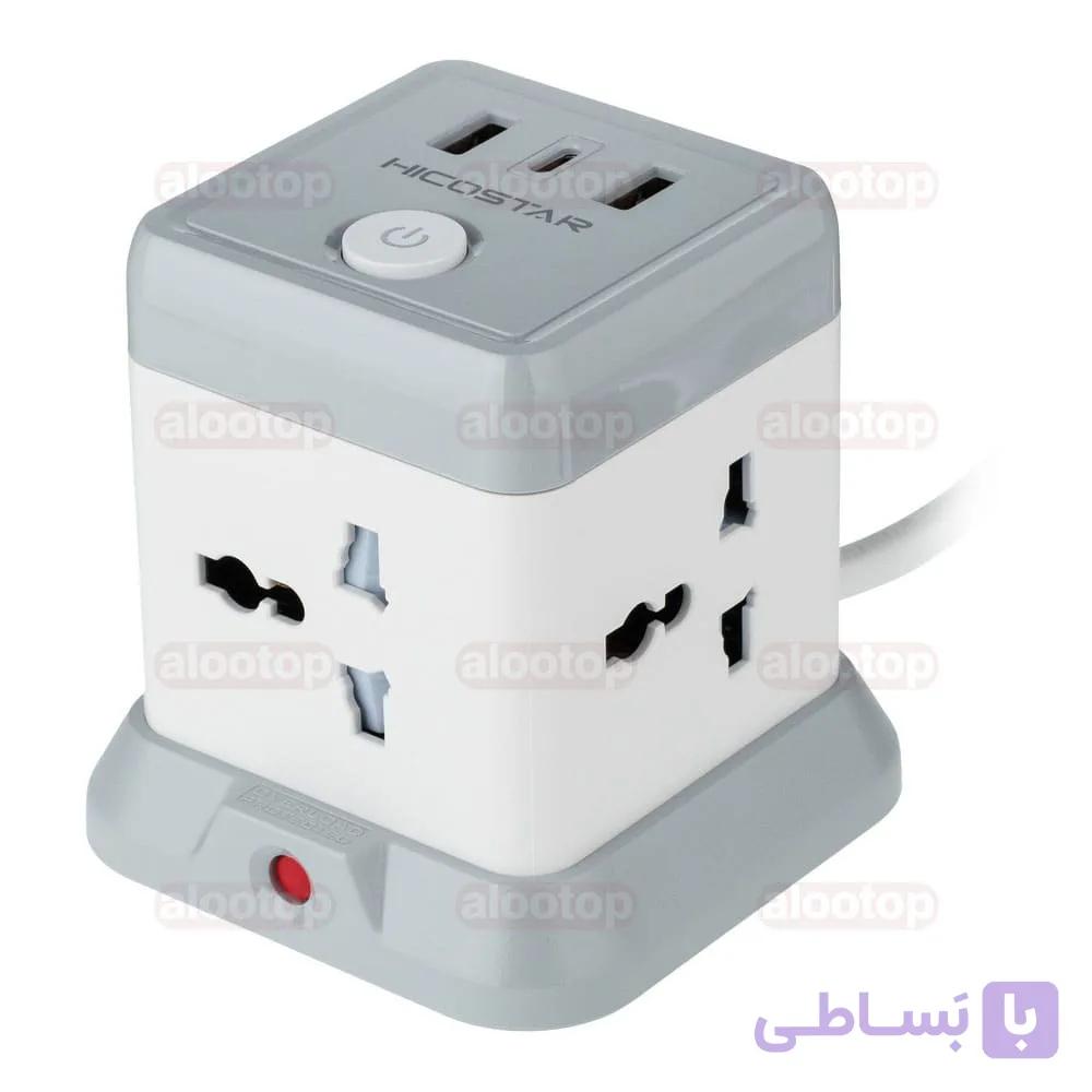 چندراهی برق و محافظ ولتاژ هایکواستار مدل HS-PS321 — تصویر 1