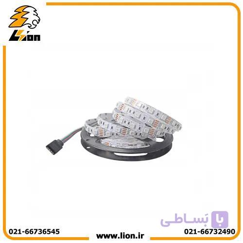 ریسه ال‌ ای‌ دی 12 ولت 5050 RGB  با تراکم 60 ال‌ ای‌ دی بدون روکش — تصویر 1