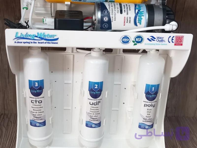 دستگاه تصفیه آب خانگی ۵ مرحله اینلاین اسمز معکوس مدل اقتصادیlivingwater