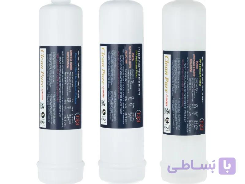 پک فیلتر اینلاین دستگاه تصفیه کننده آب مدل Clean Pure مجموعه 3 عددی