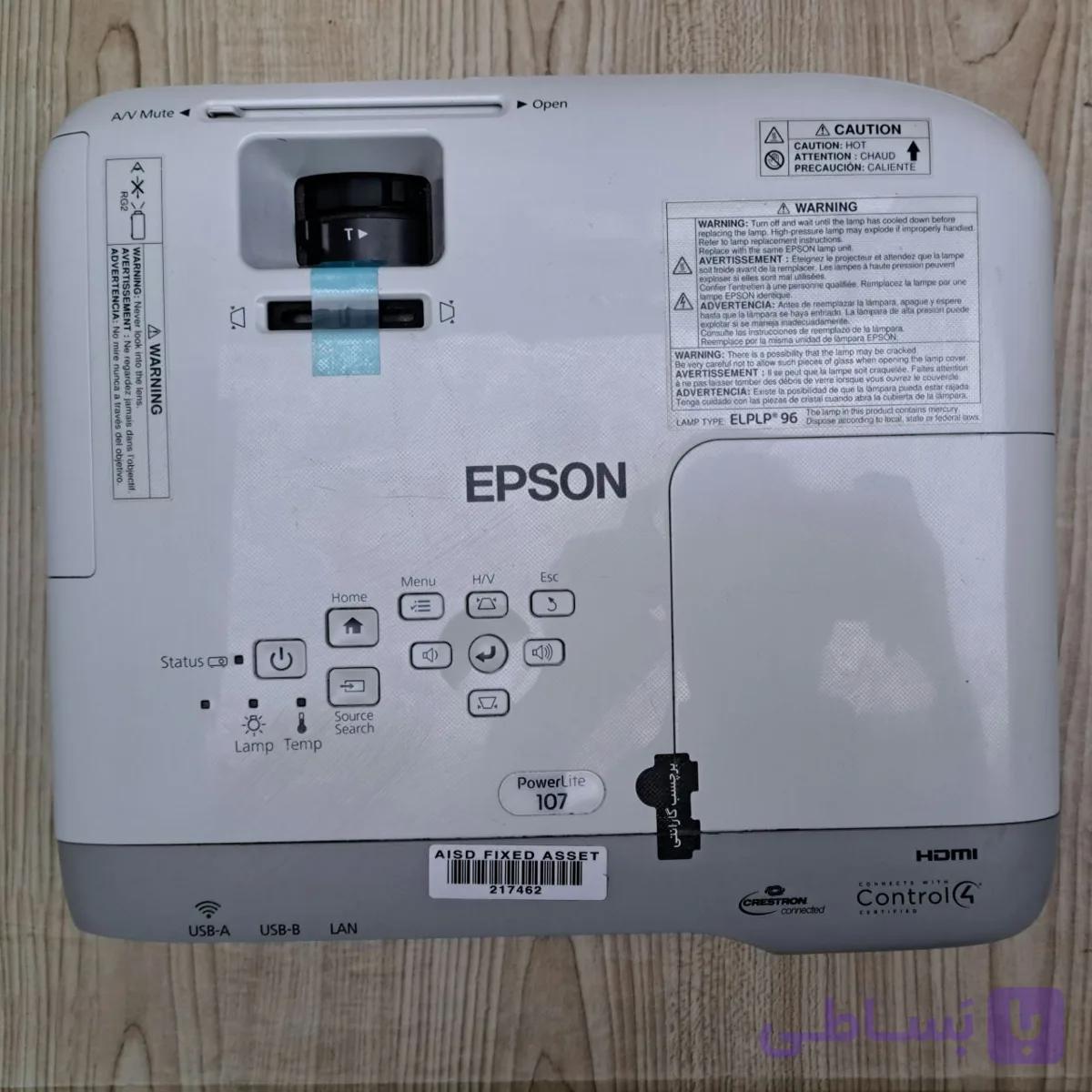 ویدئوپروژکتور اپسون مدل PowerLite 107 (کارکرده) — تصویر 1