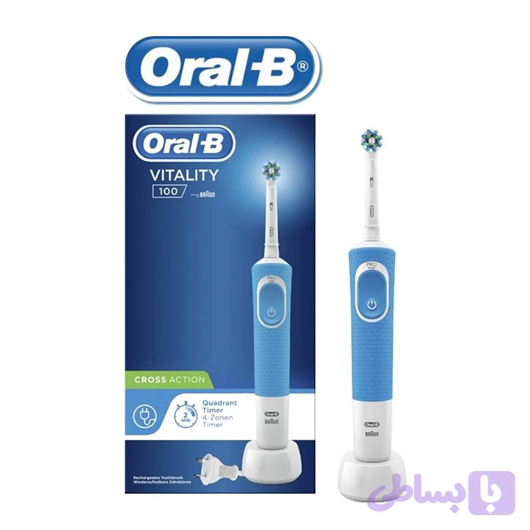 مسواک برقی اورال بی Oral-B مدل Vitality 100 Cross Action آبی - لوترا