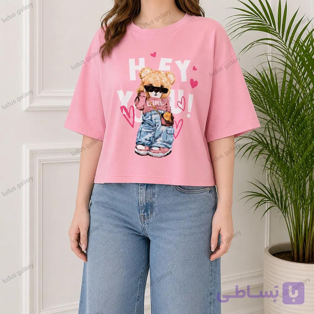 تیشرت کراپ زنانه کد TSH98 — تصویر 1