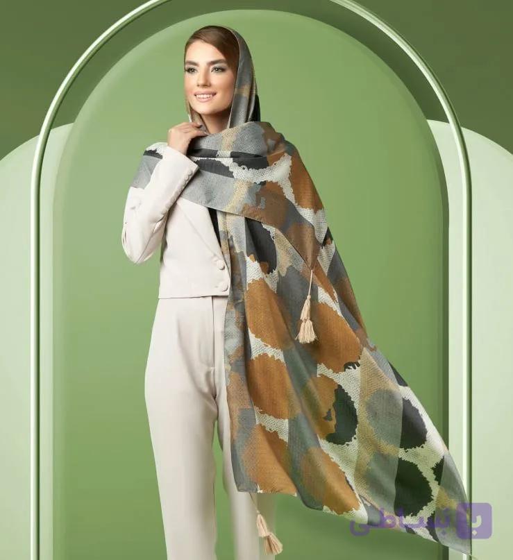 شال نخی حصیری پاییزه (کد 3021)