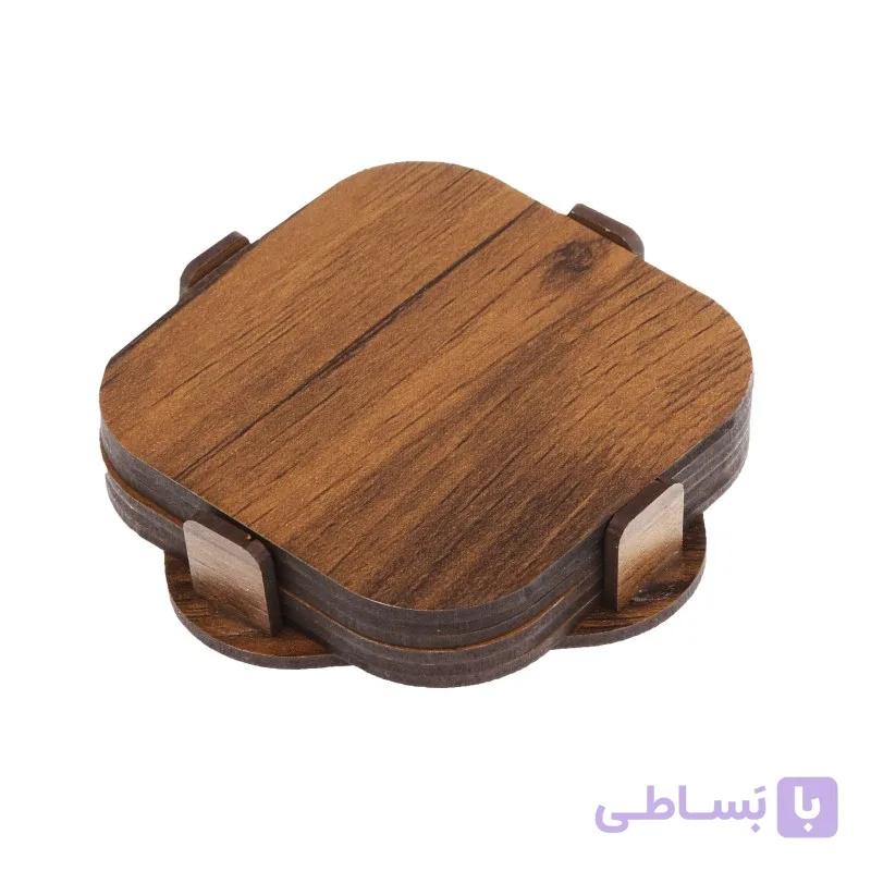 زیر لیوانی چوبی مربعی — تصویر 1
