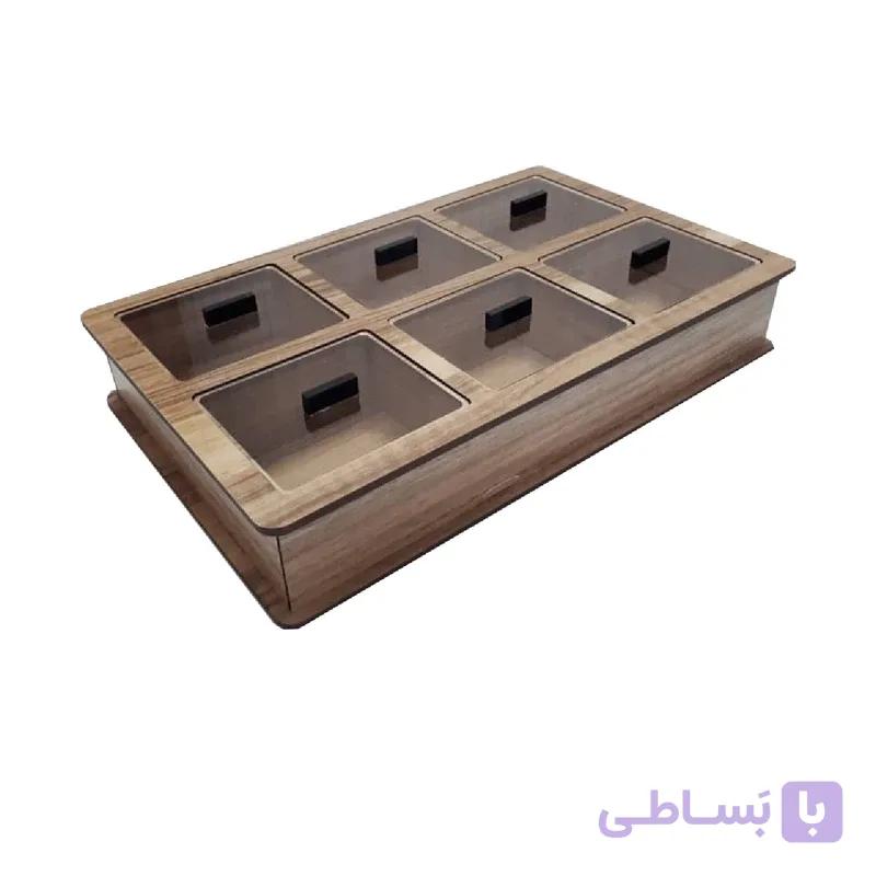 جعبه تنقلات و آجیل چوبی — تصویر 1