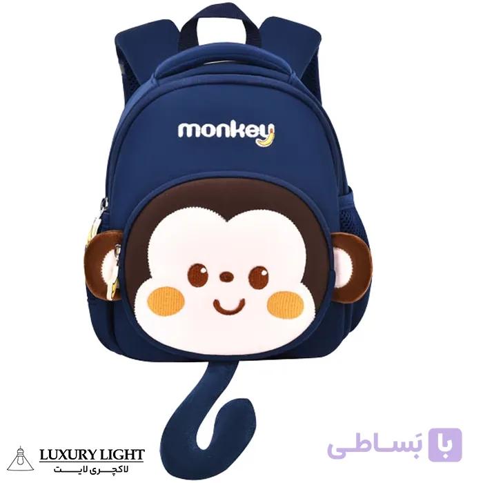 کیف بچه گانه کوله پشتی طرح میمون اولنگ 6160 — تصویر 1