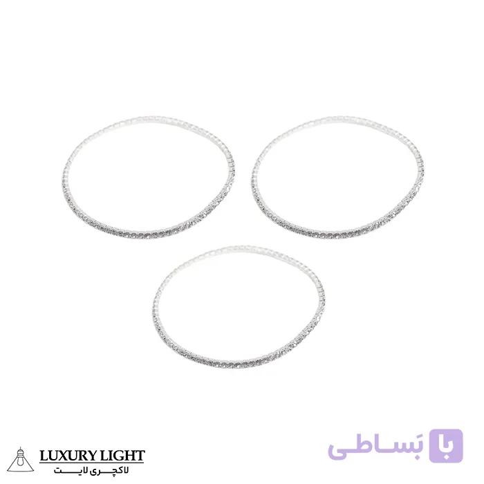 دستبند زنانه بندی استیل مدل تنیسی کشی بسته 3 عددی — تصویر 1