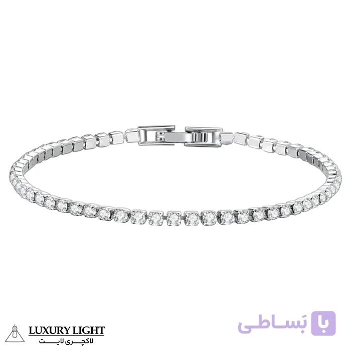 دستبند زنانه استیل مدل تنیسی نازک کد 2 — تصویر 1
