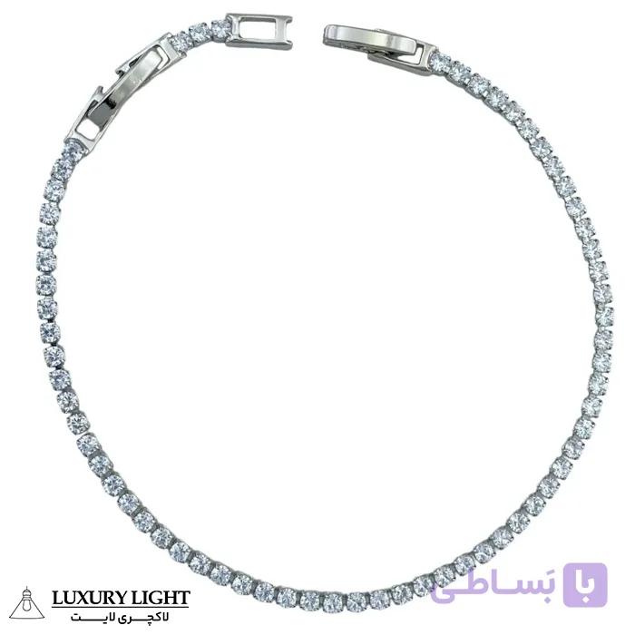 دستبند زنانه ژوپینگ مدل تنیسی با روکش طلا کد 14 — تصویر 1