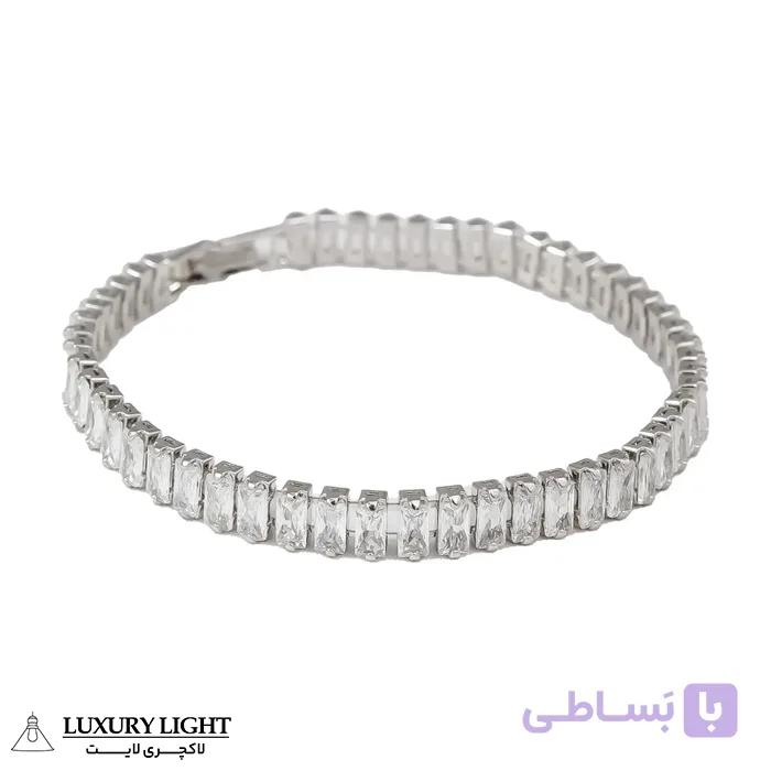 دستبند زنانه استیل طرح تنیسی کد 4