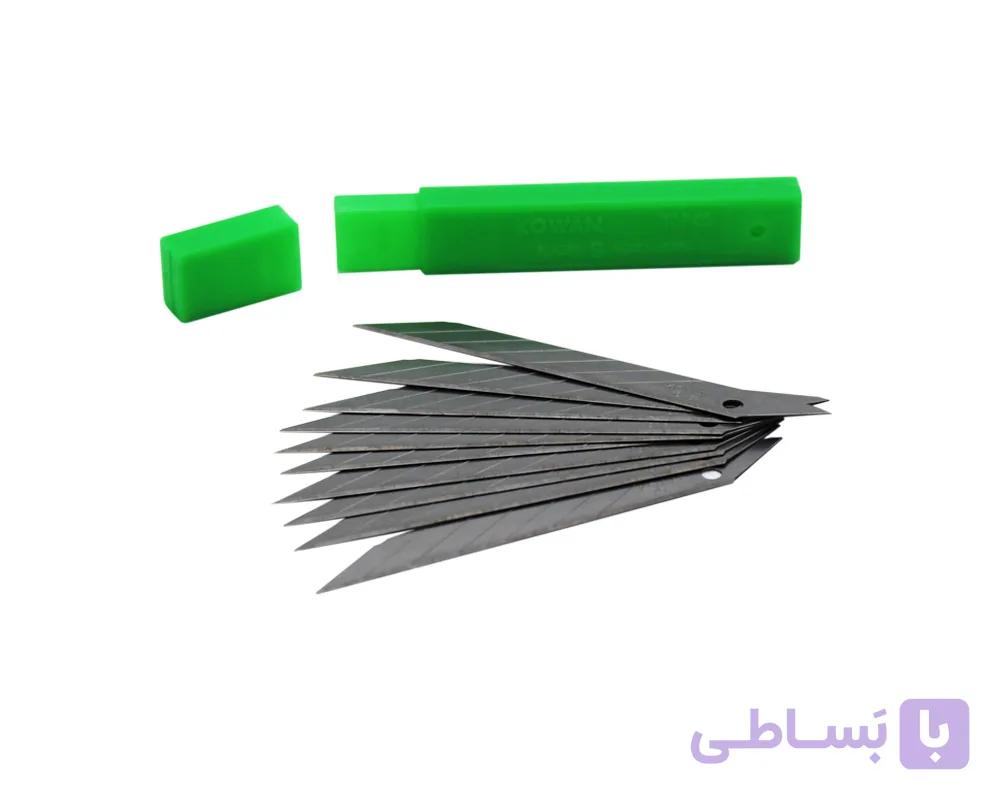 تیغ کاتر کوچک 30 درجه برند KOWAN بسته 10 عددی