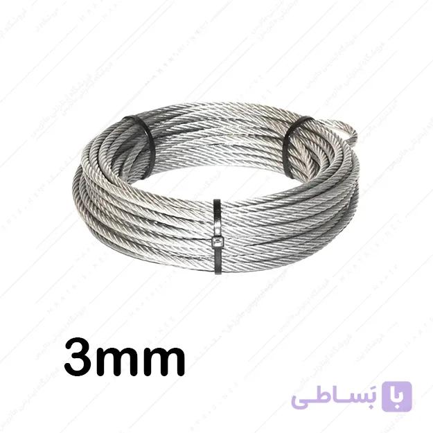 سیم بکسل سایز 3 میلی متر بدون روکش سفید فولادی