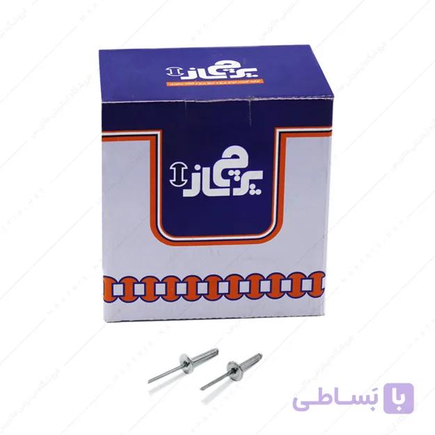 میخ پرچ گل پهن سایز 4×21 میلی متر برند پرچ ساز بسته 400 عددی