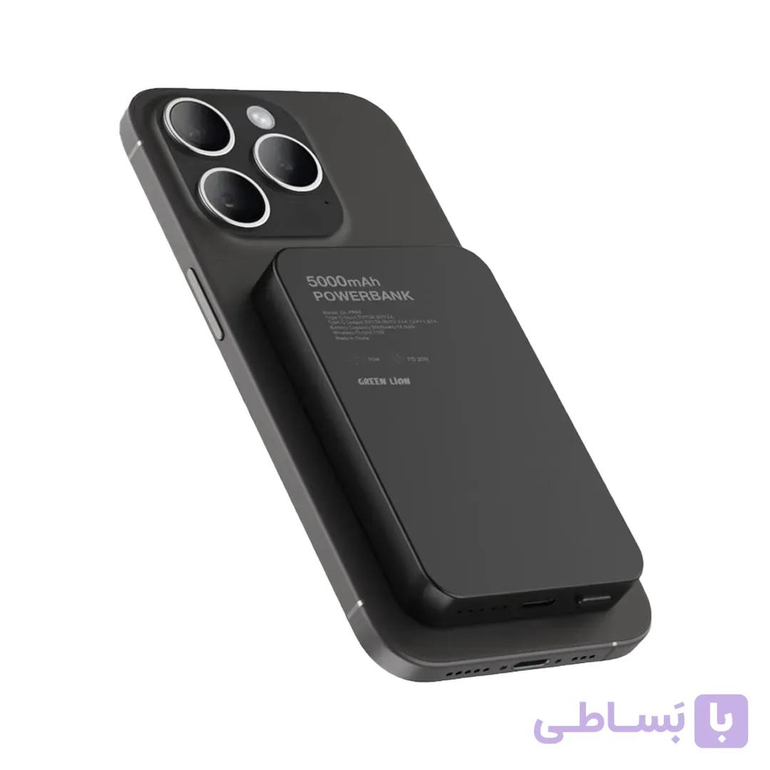 پاوربانک مگ سیف 5000 میلی آمپر گرین لاین مدل GL-MAG 5 — تصویر 1