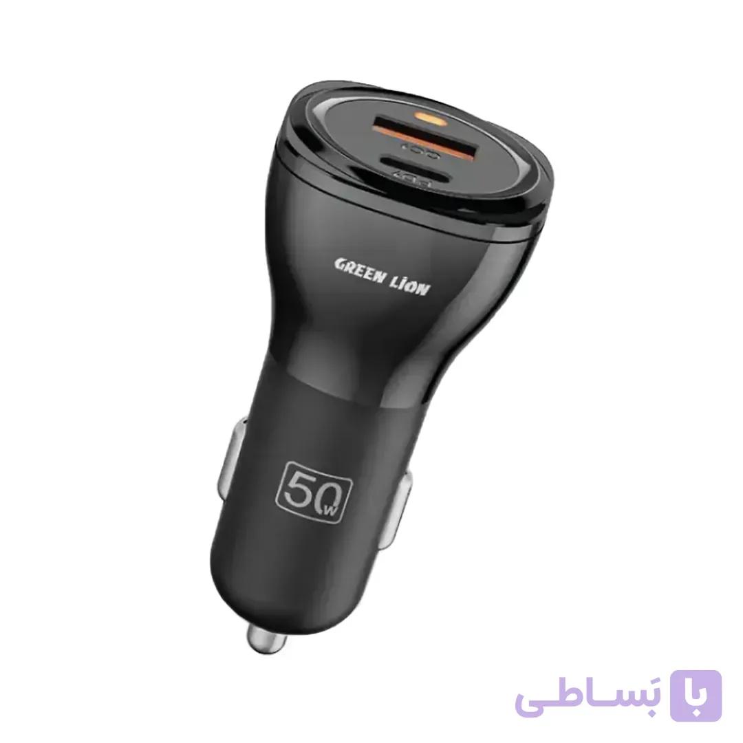 شارژر فندکی 50 وات گرین لاین مدل Dual Port — تصویر 1