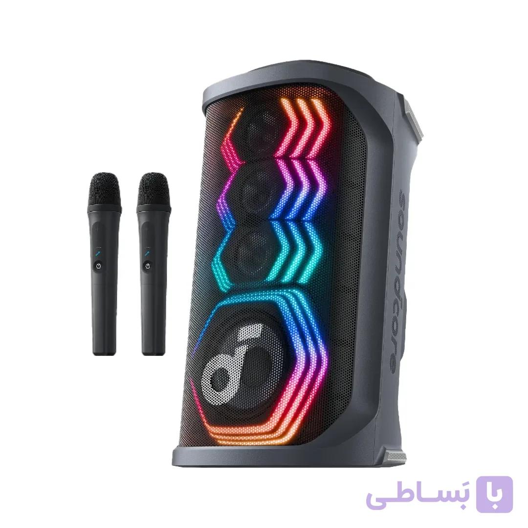 اسپیکر انکر مدل Soundcore Rave 3S همراه با 2 میکروفون بی سیم — تصویر 1