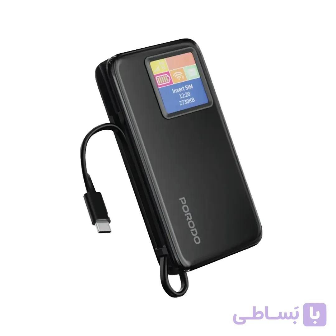 مودم جیبی LTE و پاوربانک 10000 میلی آمپر پرودو مدل Pocket Router — تصویر 1