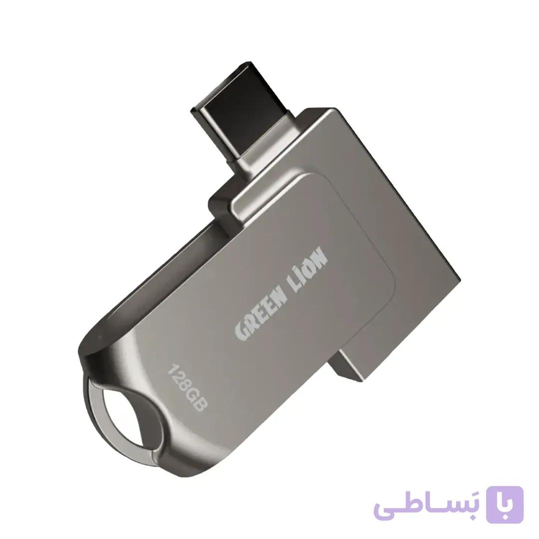 فلش مموری 2 در 1 گرین لاین مدل OTG ظرفیت 128 گیگابایت — تصویر 1