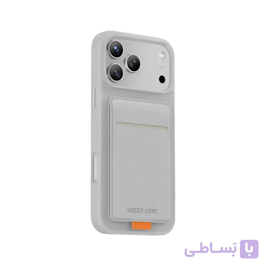 قاب مگ سیف چرمی گرین لاین مدل Regal با جای کارتی مناسب آیفون 17 پرو — تصویر 1
