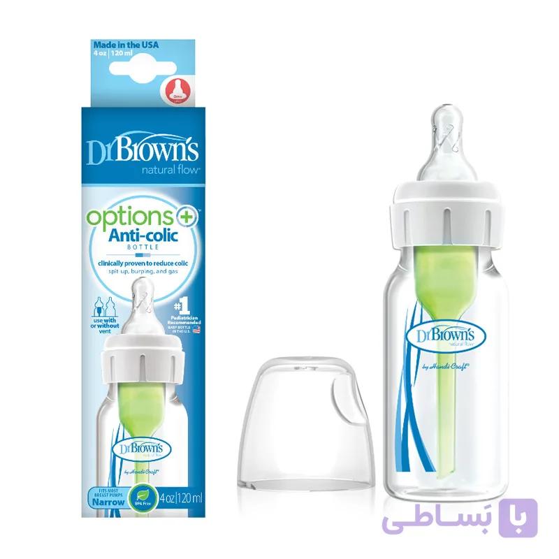 شیشه شیر طلقی 250 میل باریک آپشن پلاس دکتر براون Dr Browns — تصویر 1
