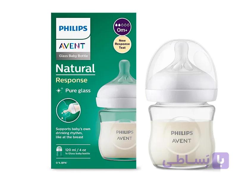 شیشه شیر نچرال پیرکس 120 میلی لیتر فیلیپس اونت «philips avent» — تصویر 1