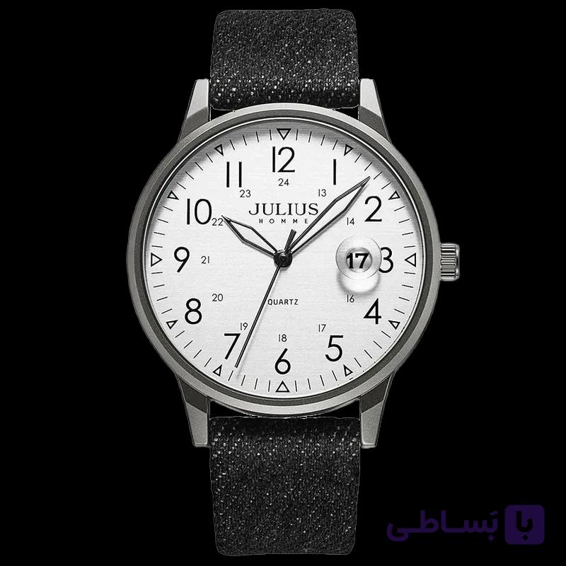 ساعت مچی مردانه جولیوس Julius Homme مدل JAH-121C با بند پارچه‌ای مشکی — تصویر 1