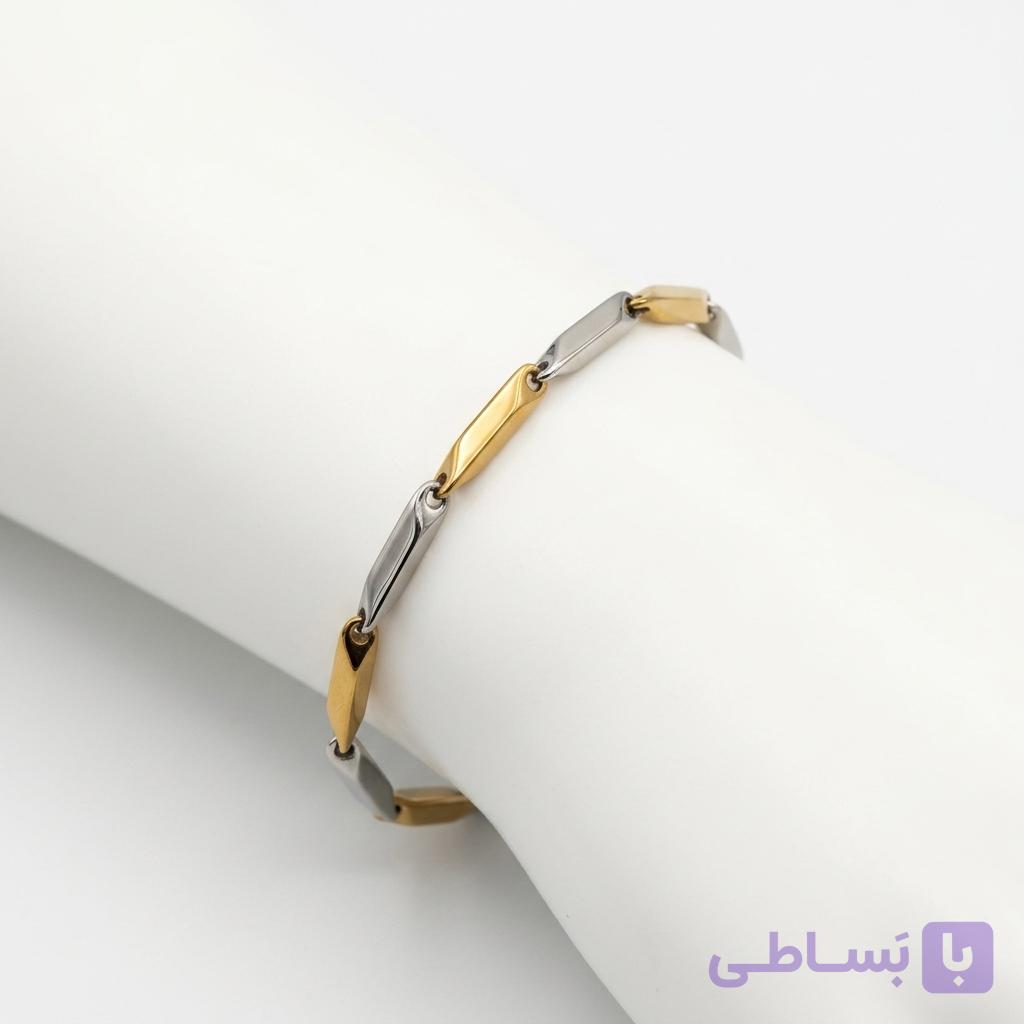 خرید ,قیمت دستبند کبریتی طلایی نقره ایی استیل — تصویر 1