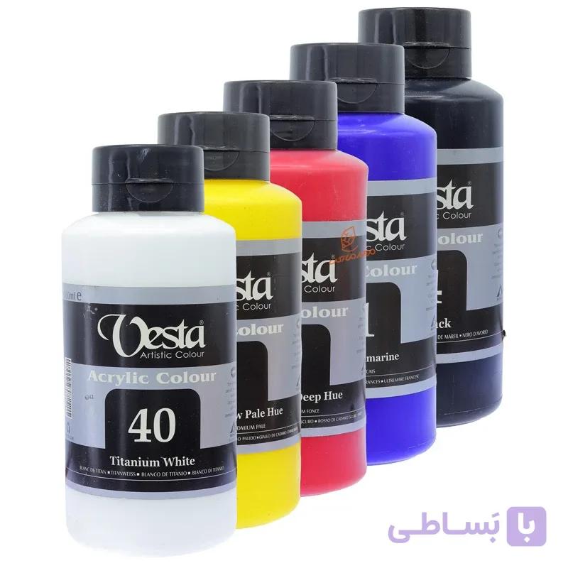 قیمت و خرید رنگ اکریلیک 37 میل تک رنگ وستا VESTA