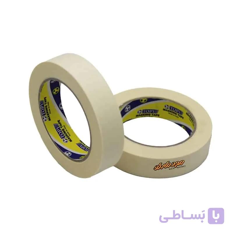 چسب کاغذی 2/5 سانت 50 یارد توپی — تصویر 1