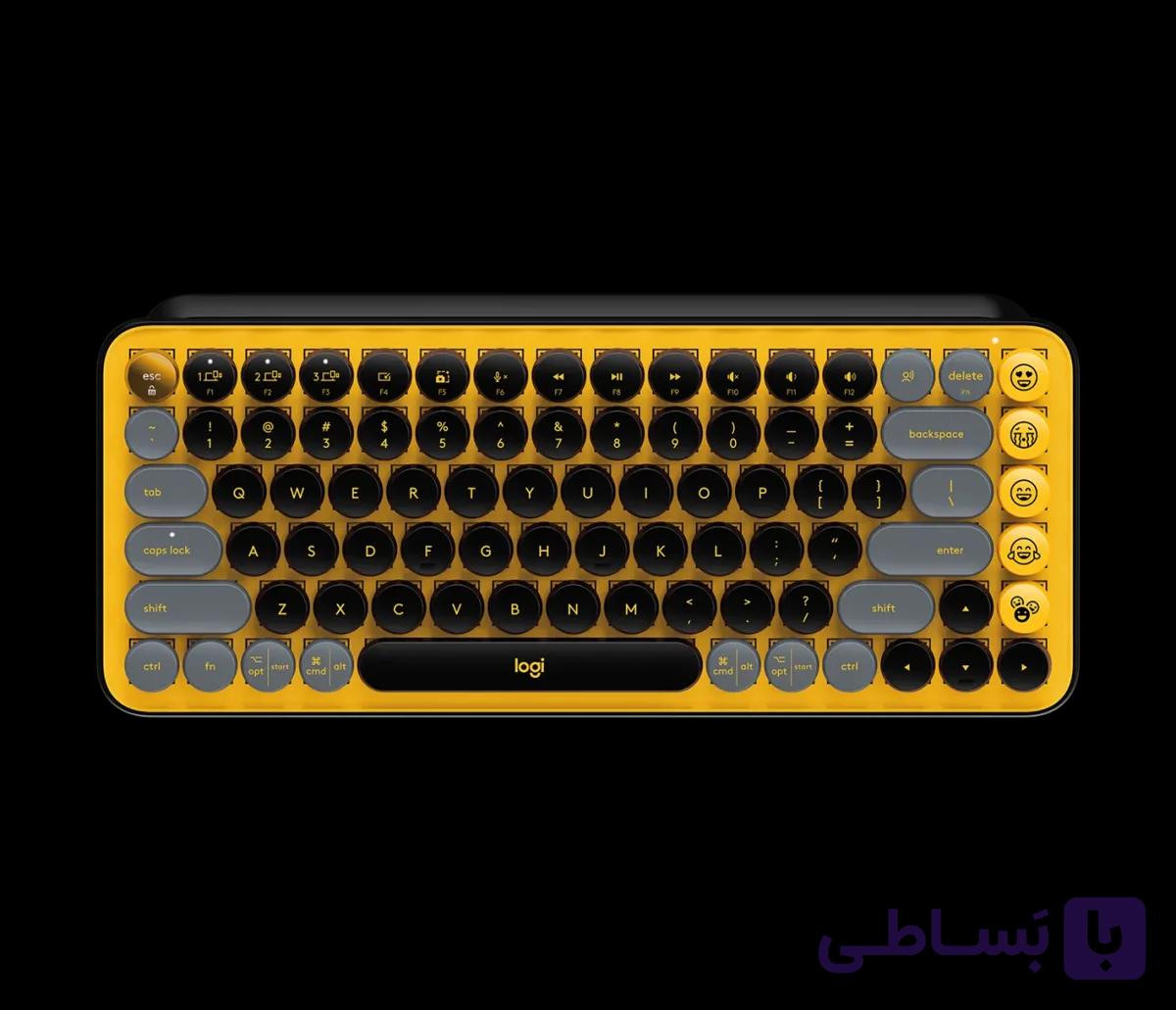 کیبورد مکانیکال لاجیتک مدل POP Keys ـ رنگ زرد مدل ( blast ) — تصویر 1