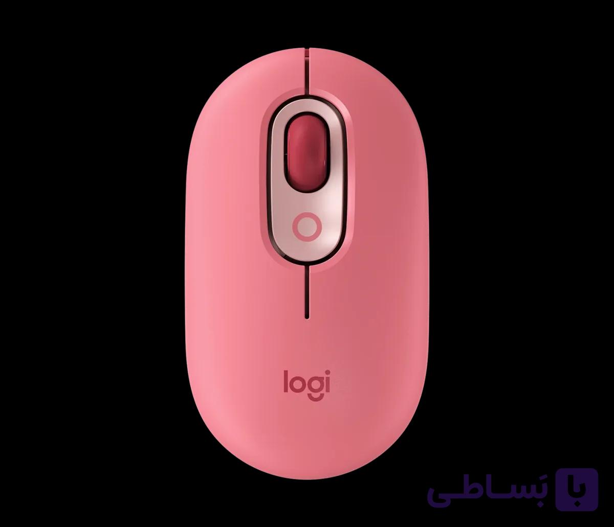 ماوس لاجیتک مدل POP Mouse ـ رنگ صورتی — تصویر 1