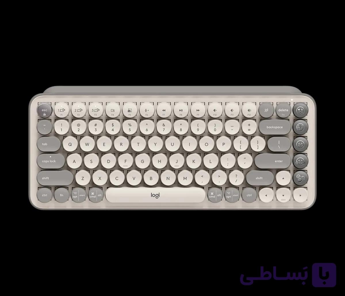 کیبورد مکانیکال لاجیتک مدل POP Keys ـ رنگ طوسی — تصویر 1