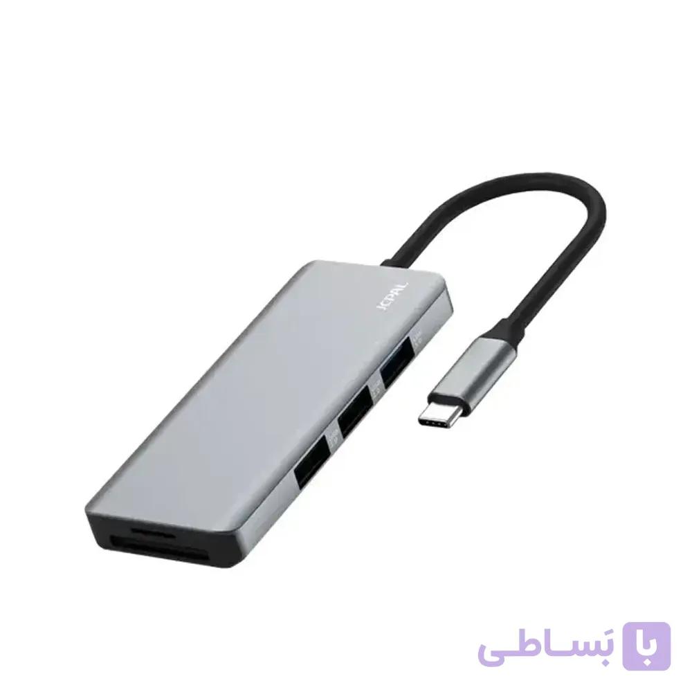 هاب ۷ پورت USB-C برند جی سی پال مدل  Jcpal Linx JCP6300 7in1 Port Hub