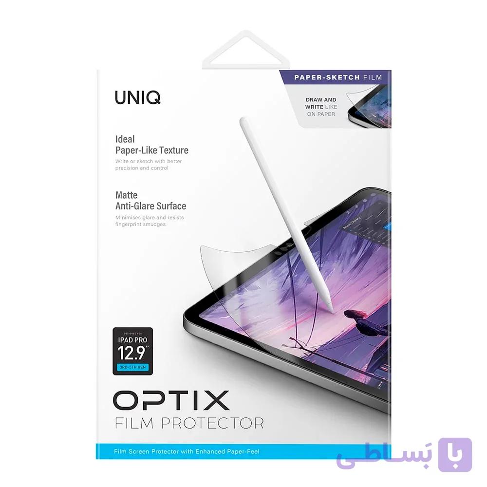 محافظ نمایشگر کاغذی یونیک مناسب آیپد پرو ۱۲.۹ مدل UNIQ Optix Paper Sketch-PSFILM — تصویر 1