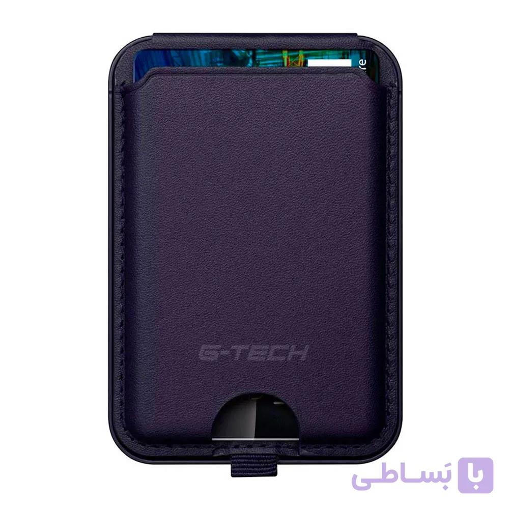 جاکارتی و استند مگنتی برند جیتک G-TECH Magnetic Card Holder رنگ قهوه ای — تصویر 1