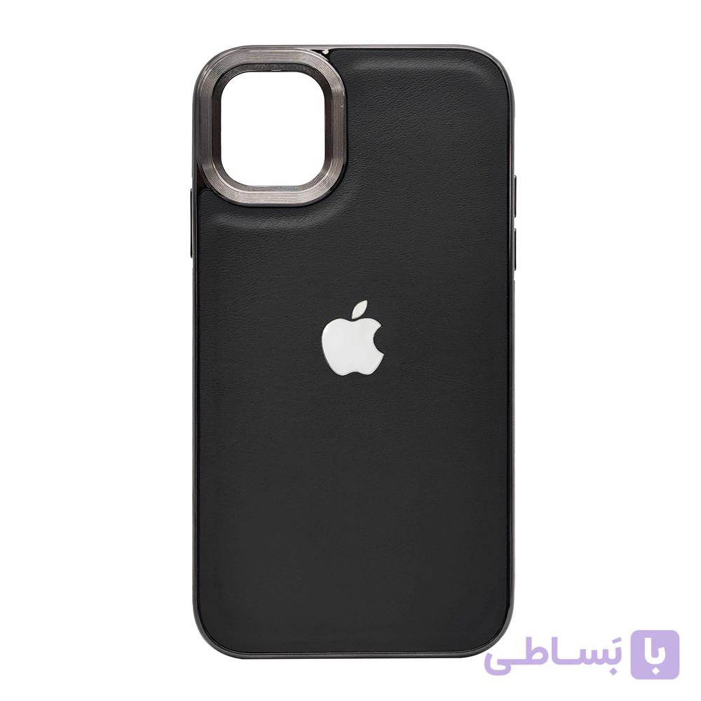 قاب گوشی magic mask چرمی مناسب برای Apple iPhone 12 pro  رنگ مشکی — تصویر 1