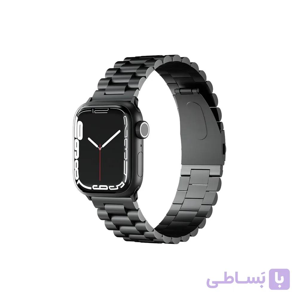 بند اپل واچ استیل Levelo سایز 45/49 مدل DAYTONA – نقره ای