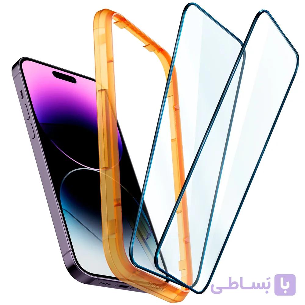 گلس اسپیگن مناسب برای آیفون 14 پرو مکس Spigen Screen Protector for iPhone 14 Pro Max مدل AGL05204 — تصویر 1