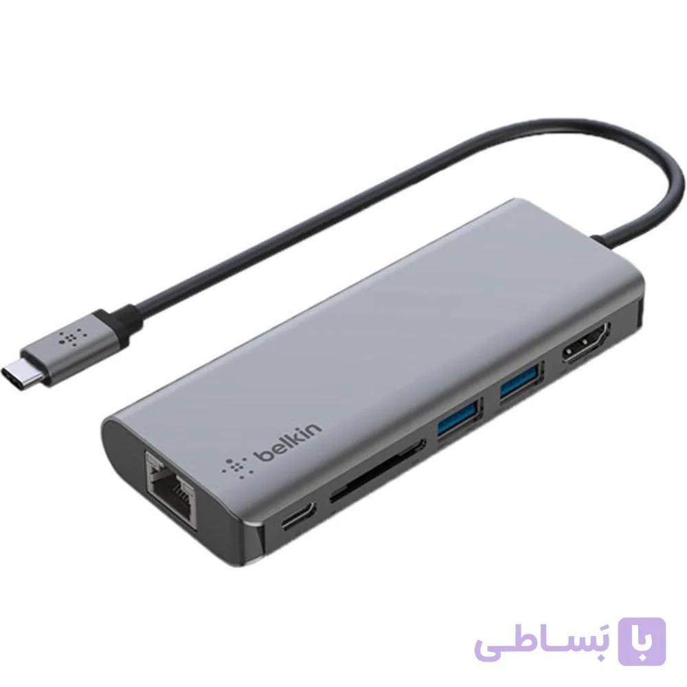 هاب 6 پورت USB-C بلکین مدل AVC008BTSGY — تصویر 1