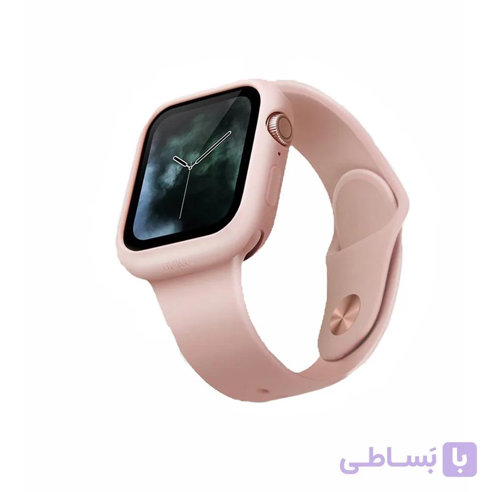 کاور محافظ اپل واچ یونیک مدل Lino سایز 44 mm رنگ مشکی — تصویر 1